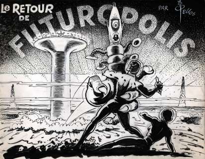 PELLOS René  - Futuropolis  - Projet de couverture pour l’album Le retour de [...] | Vermot et Associés