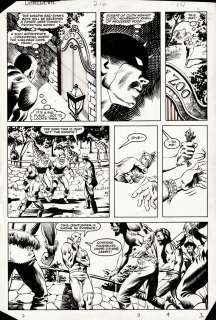 Danny Bulanadi, David Mazzucchelli - Daredevil #212 P 14 (Daredevil in 6 of 7 Panels Meeting Kingpin‘s Thugs!) 1984