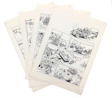 Craenhals - Lot 445 - Les 4 As, ensemble des 46 planches (histoire…