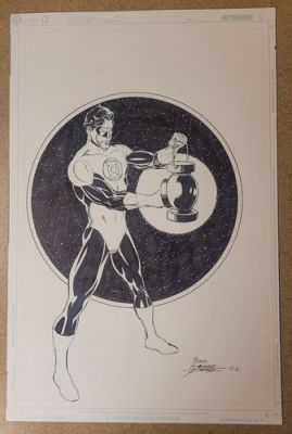 George Perez Original Comic Art Hal Jordan Green Lantern Commission 11x17 aprox | eBay US