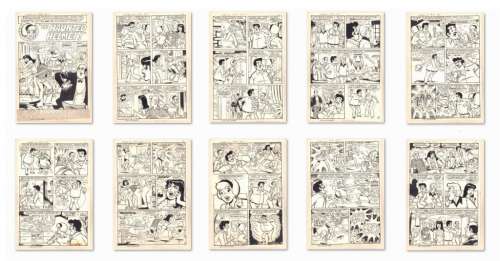 Joe Sinnott, Stan Goldberg - sabrina, the teenage witch #15 ‘the haunted helmet‘ complete ten page story - 1973 signed