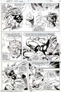 John Buscema - Original Art for Mighty Thor Annual #8, pages 26 and 36 (Marvel, 1979). Outstanding action (in the - | Heritage