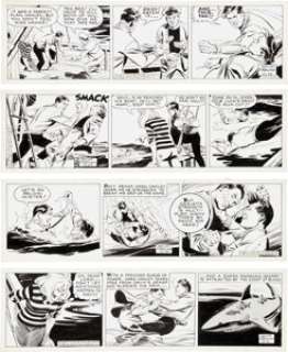 Al McWilliams Davy Jones Daily Comic Strip Original Art Group of 8 (United Feature Syndicate, 1966-67)