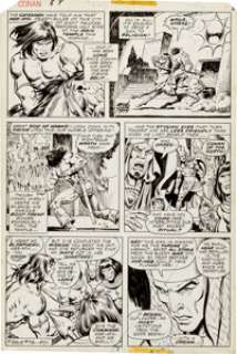 John Buscema and Ernie Chan Conan the Barbarian #84 Story Page 2 Original Art (Marvel, 1978). Conan interrupts - | Heritage