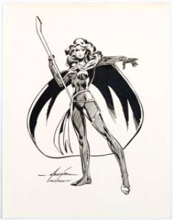 Mike Grell, Scott Lobdell, Ray Lago, and Others - Comic-Related Illustrations Original Art Group of 5 -
