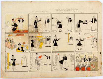 T.E. Powers Our Moving Pictures Sunday Comic Strip Original Art dated 7-10-10 (Hearst Newspapers, 1910). An - | Heritage