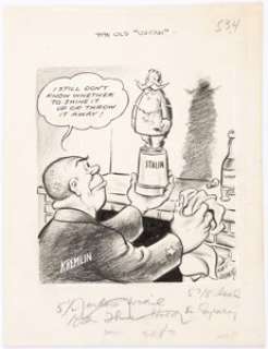 Rube Goldberg Editorial Cartoons Original Art Group of 2 (c. 1940s). Most well-known for his comic strip - | Heritage