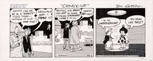 Bill Griffith Zippy Daily Comic Strip Original Art 4-4-14 (Bill Griffith, 2014). Zippy and Bill Griffith pay - | Heritage