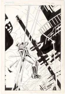 Trevor Von Eeden and Dick Giordano Green Arrow #4 Cover Original Art (DC, 1893). The Emerald Archer swings into - | Heritage
