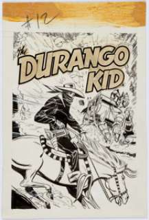 Joe Certa Charles Starrett as the Durango Kid #12 Cover and Partial Rough Layout for #23 Cover Original Art - | Heritage
