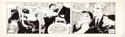 John Prentice Rip Kirby Daily Comic Strip Original Art dated 2-6-57 (King Features Syndicate, 1957). Johnny - | Heritage