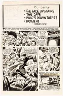 Joe Simon Chamber of Chills Unpublished Page 1 Original Art (c. 1957). The Table of Contents page for an - | Heritage