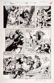 Gary Barker and Mark Farmer Incredible Hulk #389 Page 5 Original Art (Marvel, 1992). The Glob, the Hulk, and -