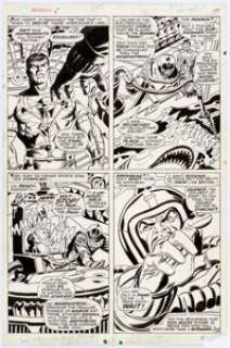 John Buscema and Frank Giacoia Sub-Mariner #5 Story Page 13 Tiger Shark Origin Original Art (Marvel, 1968). - | Heritage