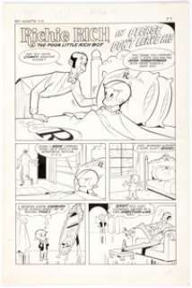 Warren Kremer (attributed) Richie Rich #19": "Please Don’t Leave Me" Complete 5-Page Story - | Heritage
