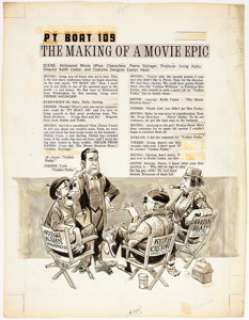 Jack Davis Sick #18: "PT Boat 109 -- The Making of a Movie Epic" Complete 2-Page Story Original Art - | Heritage