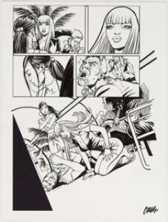 Simon Gane (printed) and Cameron Stewart Vinyl Underground #5 Story Page 17 Original Art (DC/Vertigo, 2008)....