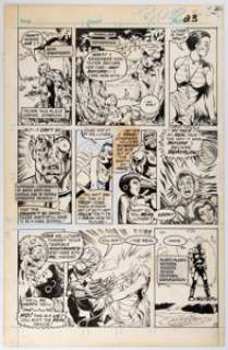 Michael Golden and Bob Downs Marvel Fanfare #4 Story Page 3 Deathlok Original Art (Marvel, 1982).... | Heritage