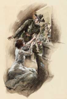 Frederick Coffay Yohn Scribner’s Magazine: "Her Friend, Sergeant John" Illustration Original Art (Chas. Scribner’s... | Heritage