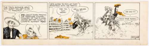 Jose Luis Salinas Cisco Kid Daily Comic Strip Original Art dated 1-18-52 (King Features, 1952).... | Heritage