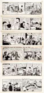 Irwin Hasen Dondi Daily Comic Strip Original Art Group of 11 (Chicago Tribune, 1958).... (Total: 11 Original Art)