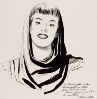 Alex Raymond - Pagan Lee from Rip Kirby - Washington and Lee University 200th Anniversary Publication Illustration... | Heritage