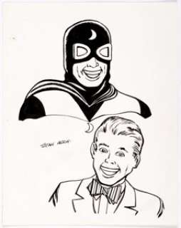Stan Aschmeier (as Stan Asch) Dr. Mid-Nite and Johnny Thunder Original Art (c. 1980s)....