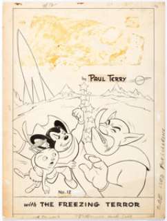 Adventures of Mighty Mouse #12 Cover Original Art (St. John Publ., 1954).... | Heritage