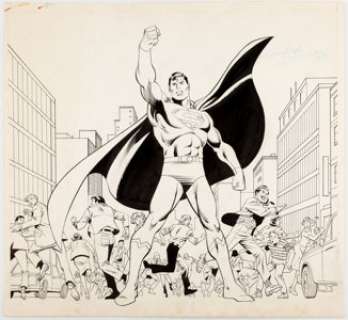 DC Artist - Superman Illustration Original Art (c. 1970s).... | Heritage