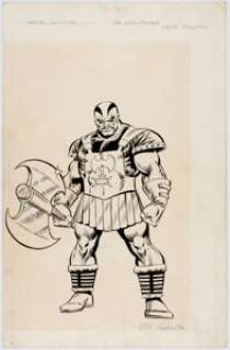 Keith Pollard and Joe Rubinstein Official Handbook of the Marvel Universe #4 Page 11 "The Executioner" Illustratio... | Heritage