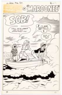 Dan DeCarlo and Rudy Lapick Josie #30 Complete 6-Page Story "Marooned" Original Art (Archie Comics, 1967).... (Total: 6 Original Art) | Heritage