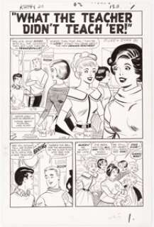 Stan Goldberg Kathy #20 Complete 5-Page Story "What the Teacher Didn’t Teach ’Er" Original Art (Marvel Comics, 196... (Total: 5 Original Art) | Heritage