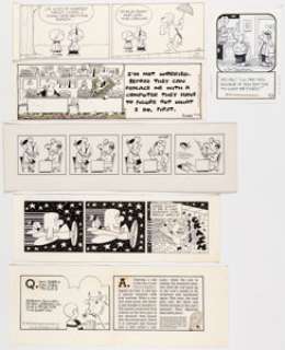  - Dick Cavalli, Thaves, and Others - Daily Comic Strip Original Art Group of 6 (1977-1980s).... (Total: 6 Original Art)