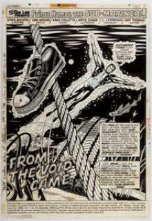 Dan Adkins and Vince Colletta Sub-Mariner #72 Splash Page 1 Original Art (Marvel, 1974).... | Heritage