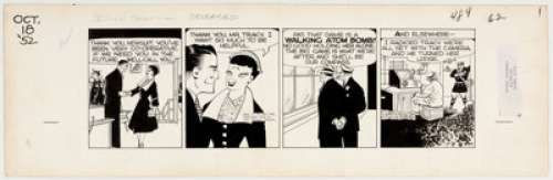 Chester Gould Dick Tracy Daily Comic Strip Original Art dated 10-18-52 (Chicago Tribune, 1952).... | Heritage