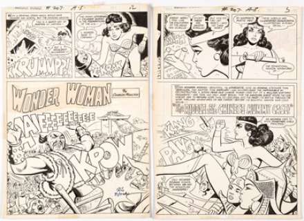 Ric Estrada and Vince Colletta Wonder Woman #207 Pages 2 and 3 Original Art (DC, 1973).... (Total: 2 Original Art) | Heritage