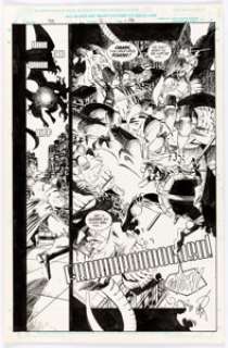 Erik Larsen and Chris Eliopoulos The Savage Dragon #2 Splash Pages 16 and 17 Original Art Teenage Mutant Ninja Tur... (Total: 2 Original Art) | Heritage
