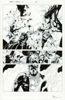  - Francis Yu and Mark Morales Secret Invasion #7 Story Page 17 Original Art (Marvel, 2008)....
