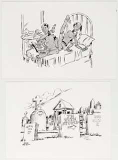  - Bruce Bolinger I‘m with Stupid and Kama Sutra for Dummies Gags Original Art Group of 2 (2000s).... (Total: 2 Original Art)