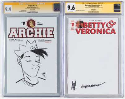  - Erica Henderson, Adam Hughes, and José Villarrubia - Archie-Related CGC-Graded Signature Series Group of 2 Original Art (Archi... (Total: 2 Items)