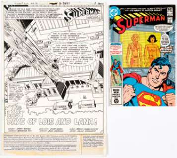 Curt Swan and Frank Chiaramonte Superman #362 Splash Story Page 1 Original Art (DC, 1981).... | Heritage