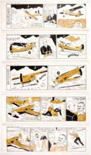 Zack Mosley Smilin’ Jack Daily Comic Strip Original Art Group of 5 Chicago Tribune Syndicate, 1967). ... (Total: 5 Original Art) | Heritage