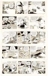 Bob Lubbers (as Bob Lewis) Secret Agent X-9 Daily Comic Strip Original Art Group of 11 (King Features Syndicate, 1... (Total: 11 Original Art) | Heritage