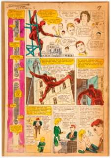 Wally Wood Daredevil #8 Story Page 5 Color Guide and Cover Press Proof Production Materials Group of 2 (Marvel Com... (Total: 2 Items) | Heritage