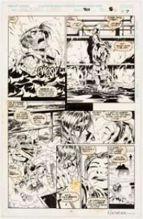 Joe Madureira, Dan Green, Harry Candelario, and Keith Champagne The Uncanny X-Men #313 Story Page 6 Original Art (...
