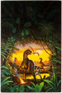 Michael Herring The Land That Time Forgot Paperback Novel Cover Painting Original Art (Ballantine-Del Rey, 1992).... | Heritage