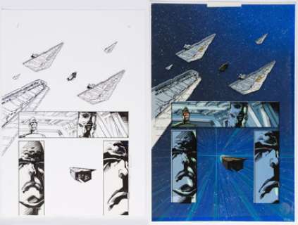 Olivier Vatine, Fred Blanchard, and Isabelle Rabarot Star Wars: Heir to the Empire #6 Story Page 15 Origin... (Total: 2 Original Art)