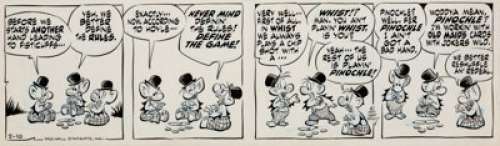 Walt Kelly Pogo Daily Comic Strip Original Art dated 2-18-63 (Hall Syndicate, 1963). These bats aren’t playing - | Heritage