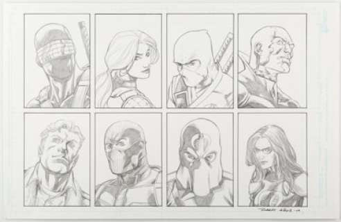 Robert Atkins - G.I. Joe Portraits Illustration Original Art (2009). A group of 8 headshots of G.I. Joe characters -