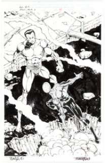 Tom Lyle and Robert Jones Atlantis Attacks II #2 Splash Page 22 Unpublished Original Art (Marvel Comics, 2001). -